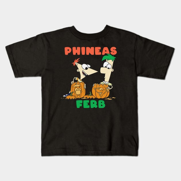 Phineas And Ferb Kids T-Shirt by lazymost